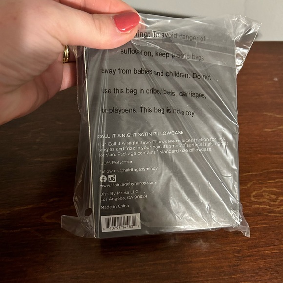 NWT Gray satin Pillow Case - Picture 2 of 2